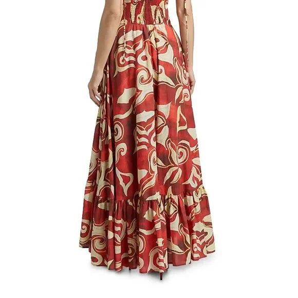 Maria CherAlavarado Vivian Cotton Abstract Maxi Dress